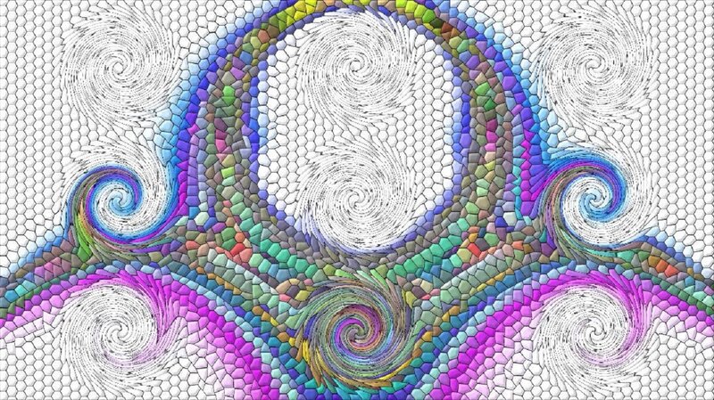 Colorful Mosaic Swirls
