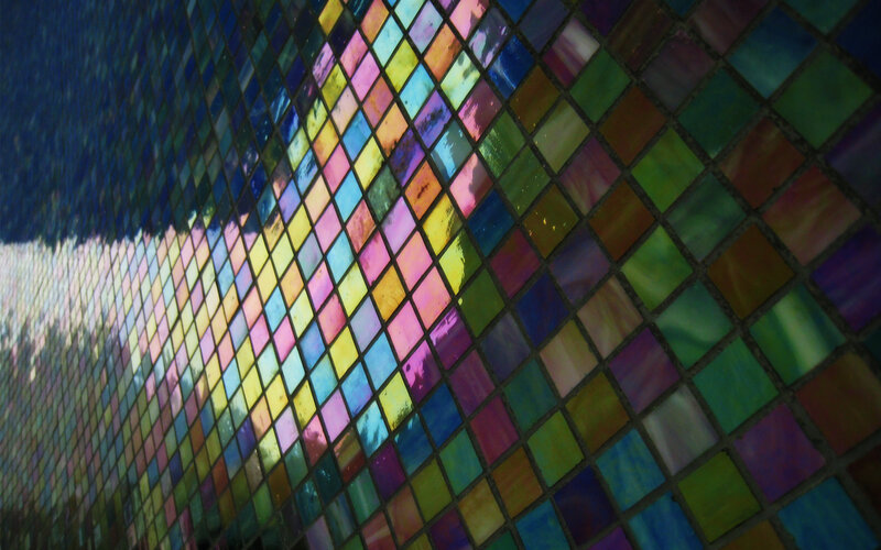 colorful mosaic tile wall
