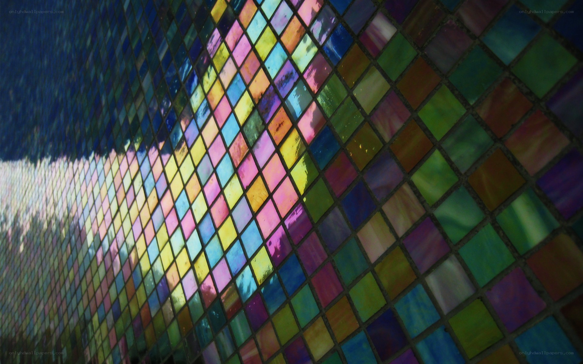 colorful mosaic tile wall