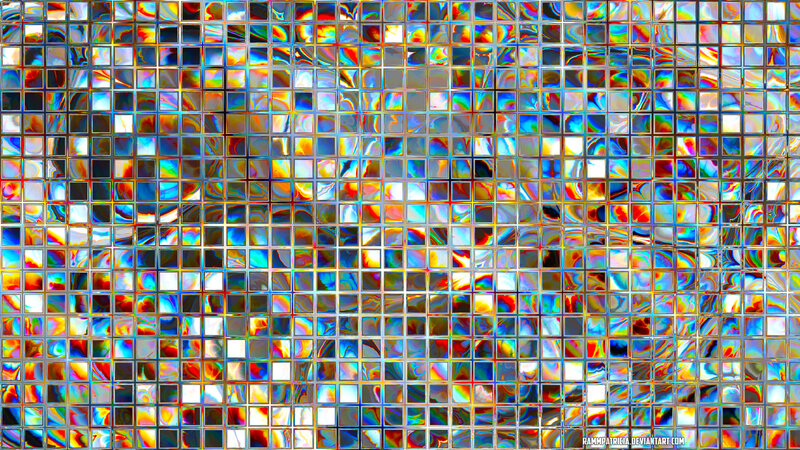 Colorful Mosaic Tiles — Blue