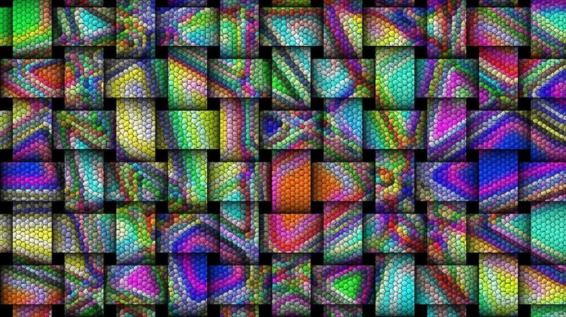 Colorful Mosaic Tiles — Green