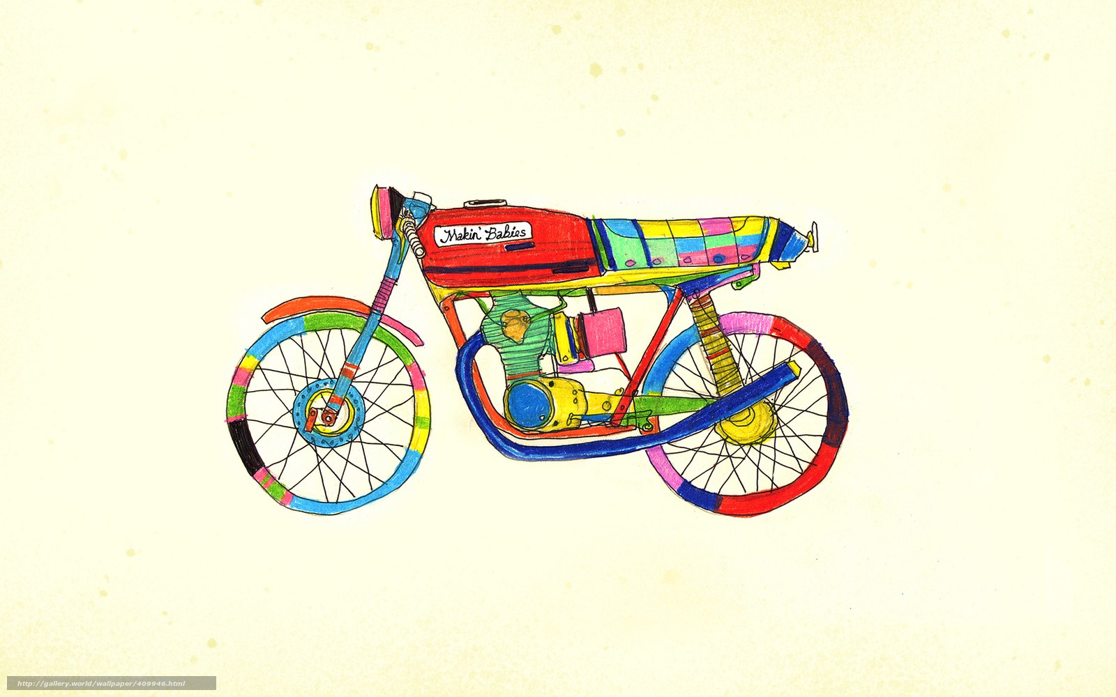 colorful motorcycle illustration