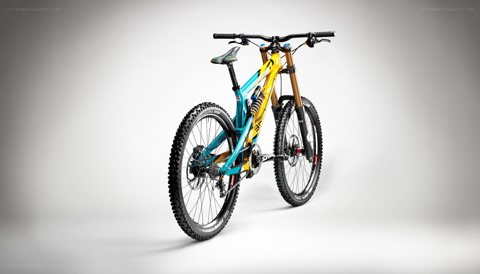 colorful mountain bike