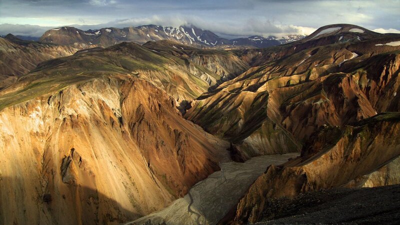Colorful Mountain Canyon — Brown, Dramatic