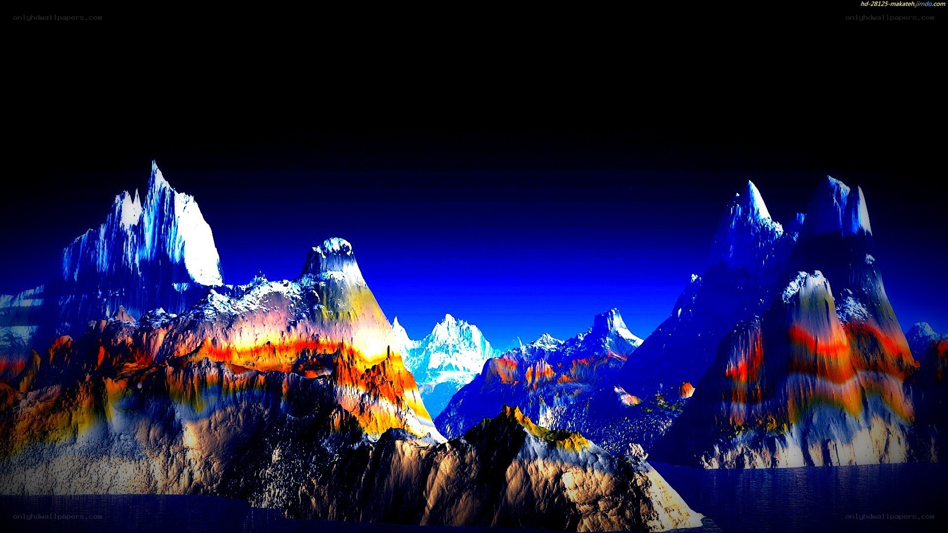 Colorful mountain landscape