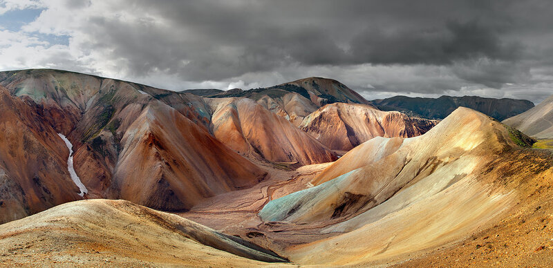 Colorful Mountain Landscape — Brown, Dramatic, Photograph