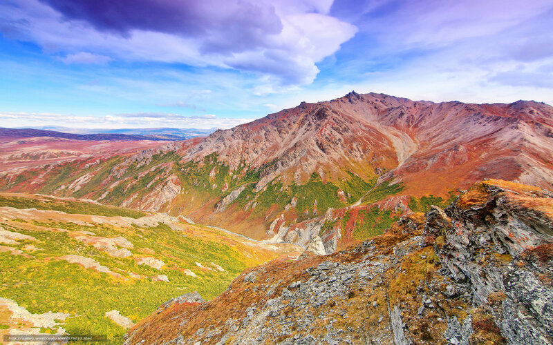 Colorful mountain landscape