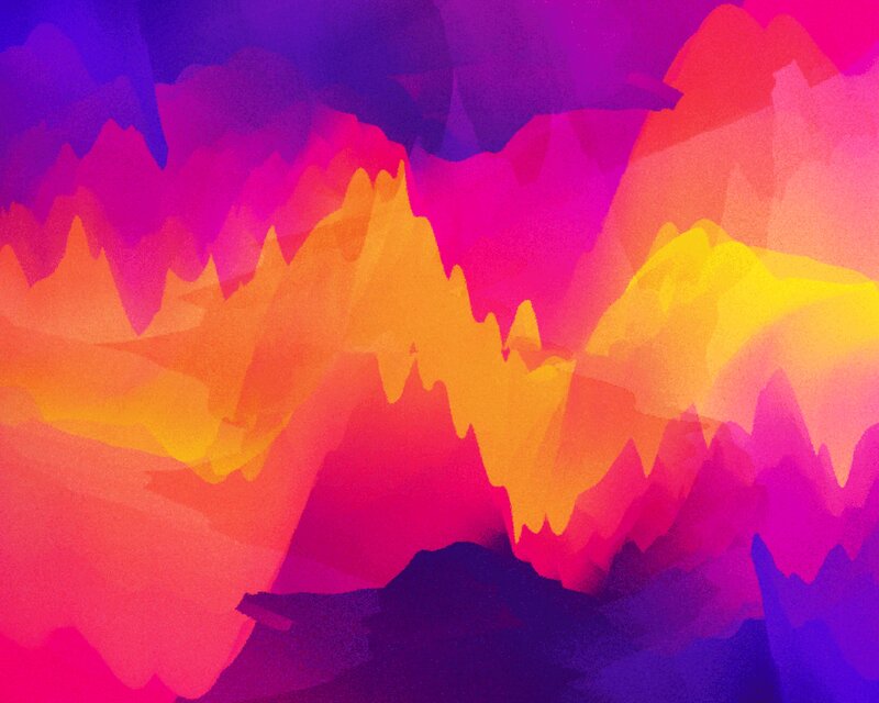 Colorful Mountain Peaks