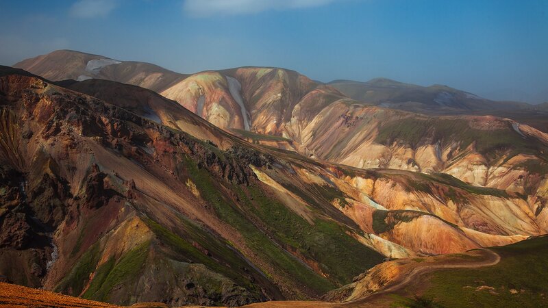 Colorful Mountain Range — Blue, Dramatic, Afternoon