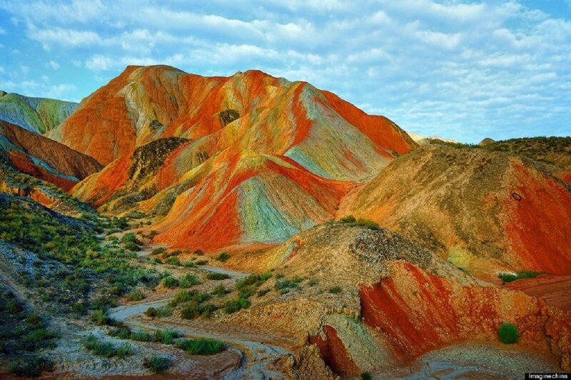 Colorful Mountain Range — Red, Dramatic, Afternoon, Photograph