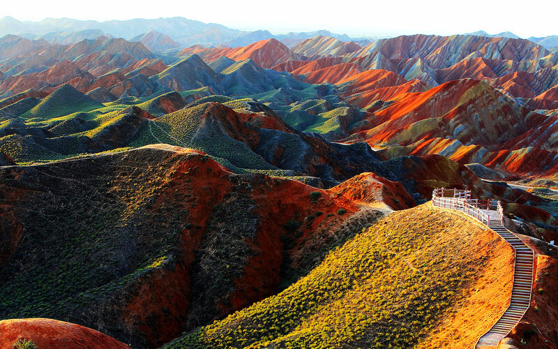Colorful Mountain Range — Red