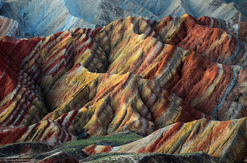 Colorful mountain rock formations