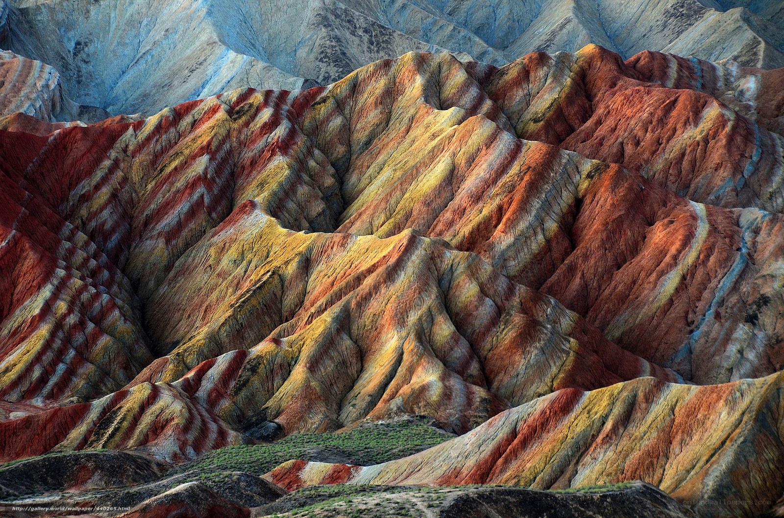 Colorful mountain rock formations