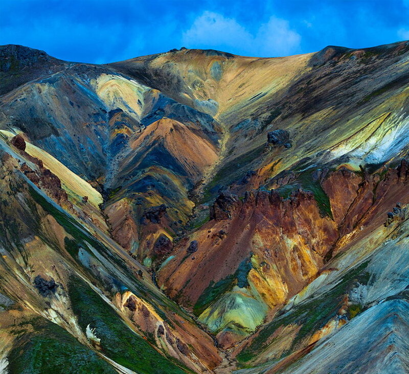 Colorful Mountain Valley — Blue