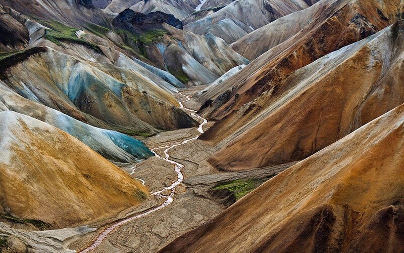 Colorful Mountain Valley — Brown, Dramatic