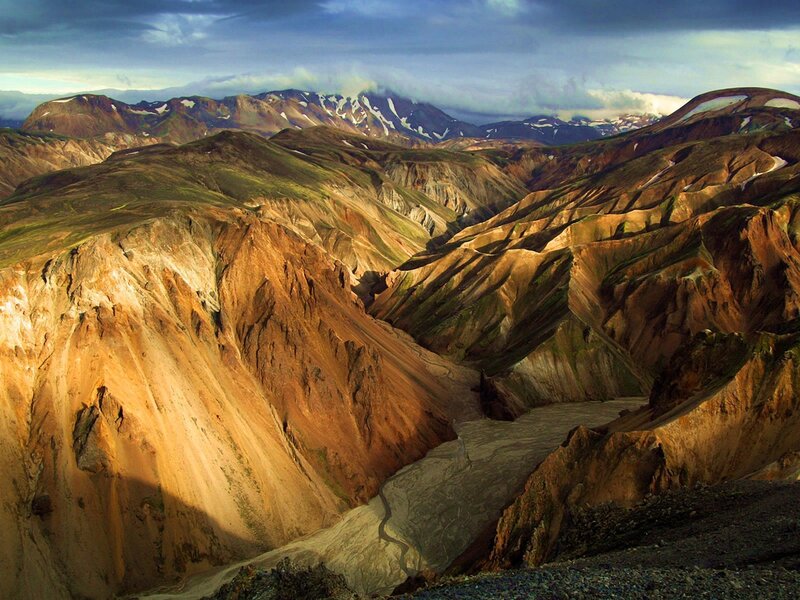 Colorful Mountain Valley — Brown