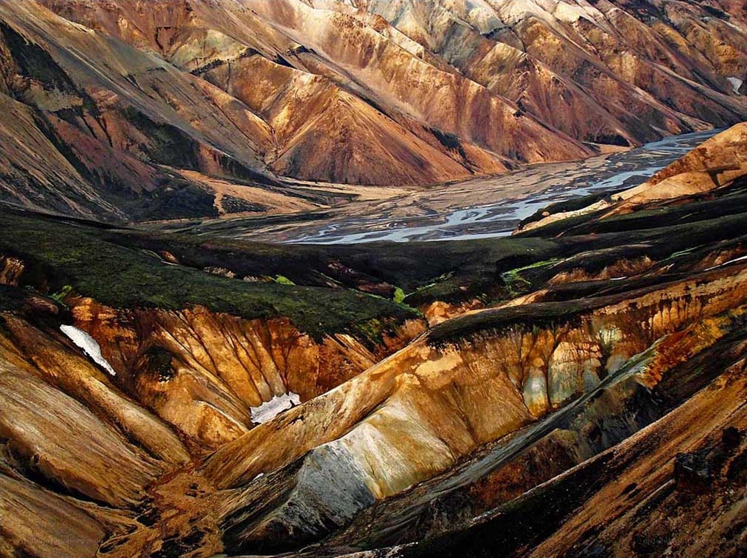 Colorful mountain valley landscape