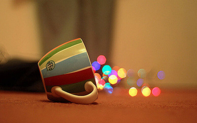 Colorful Mug on Carpet