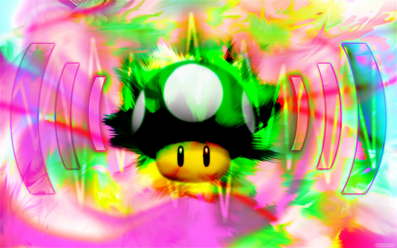 Colorful mushroom character art