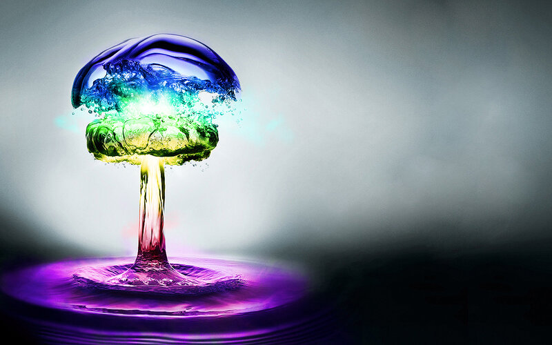 Colorful Mushroom Cloud — Purple