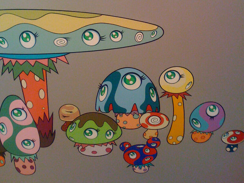 colorful mushroom creatures