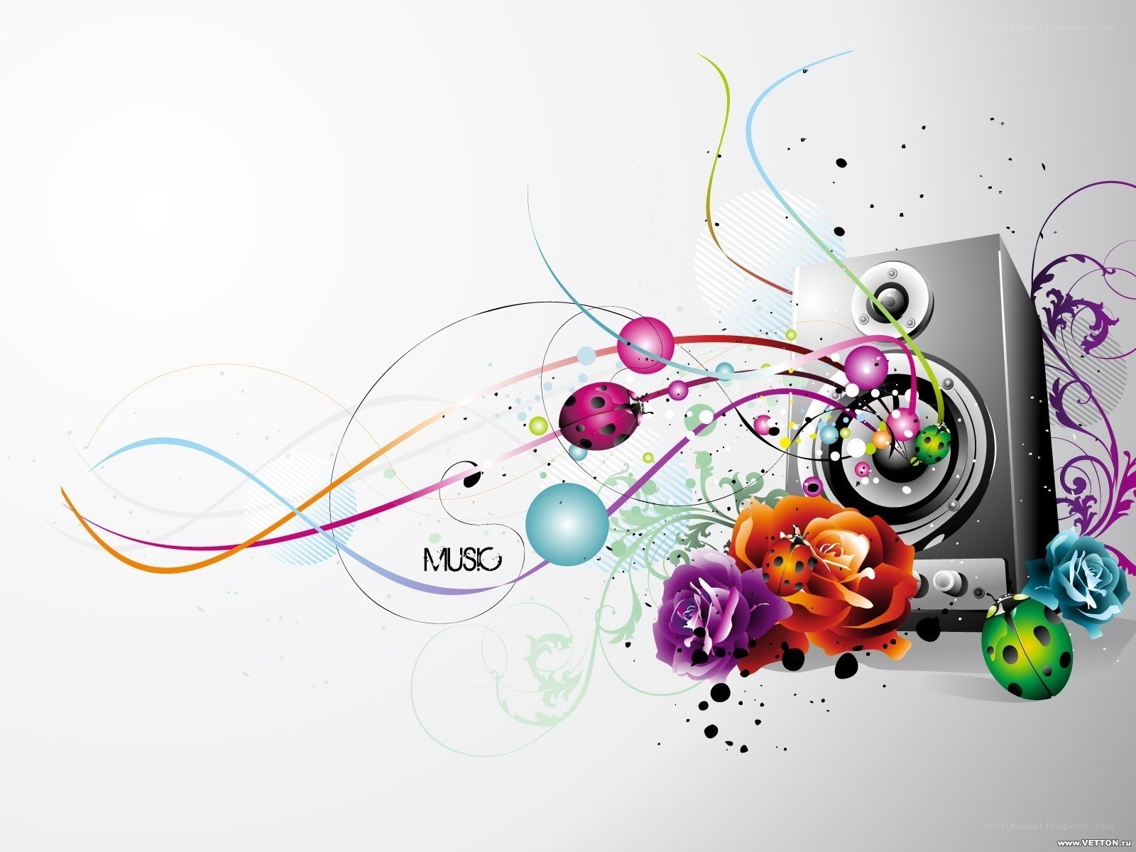 colorful music abstract background