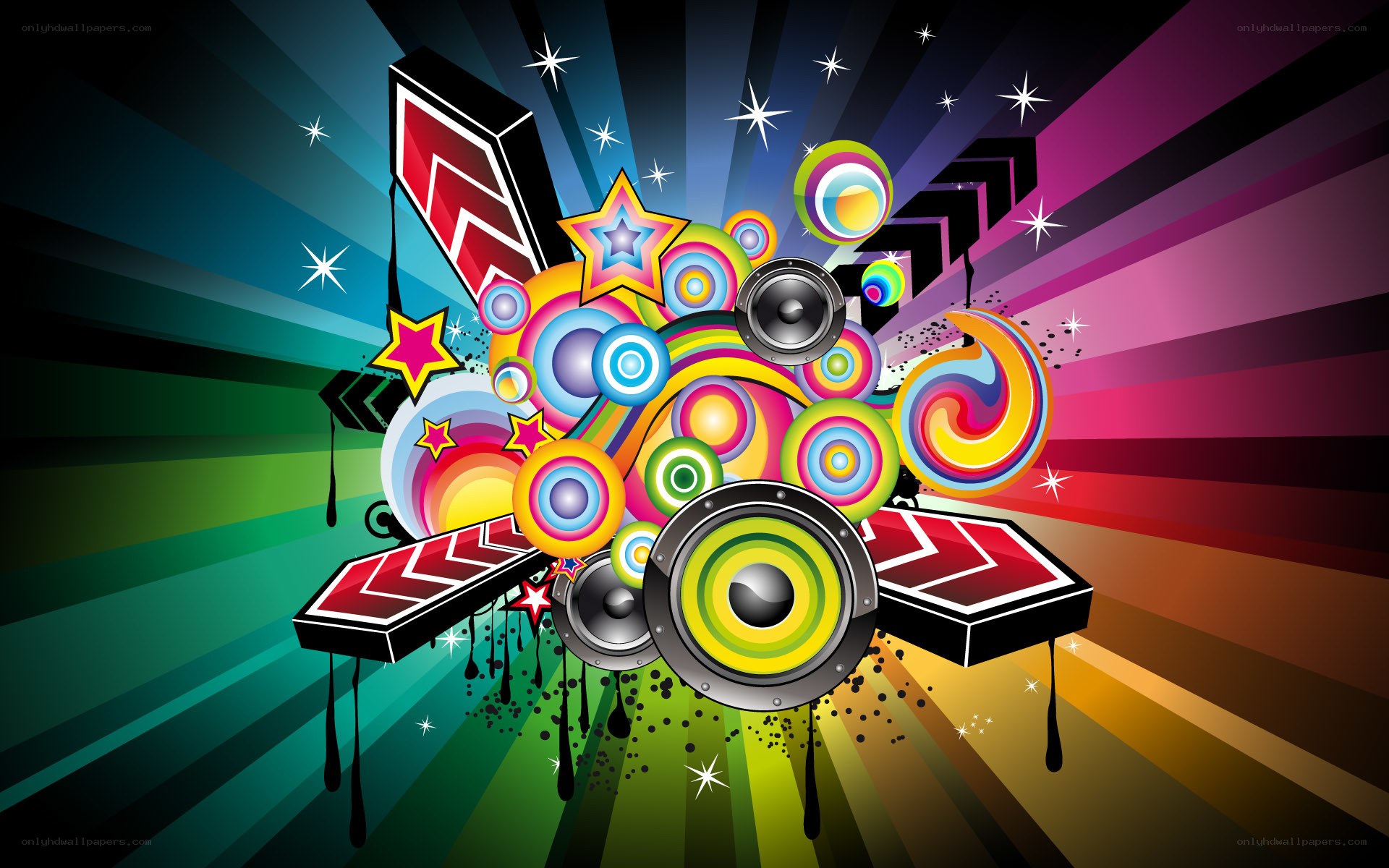 colorful music abstract background
