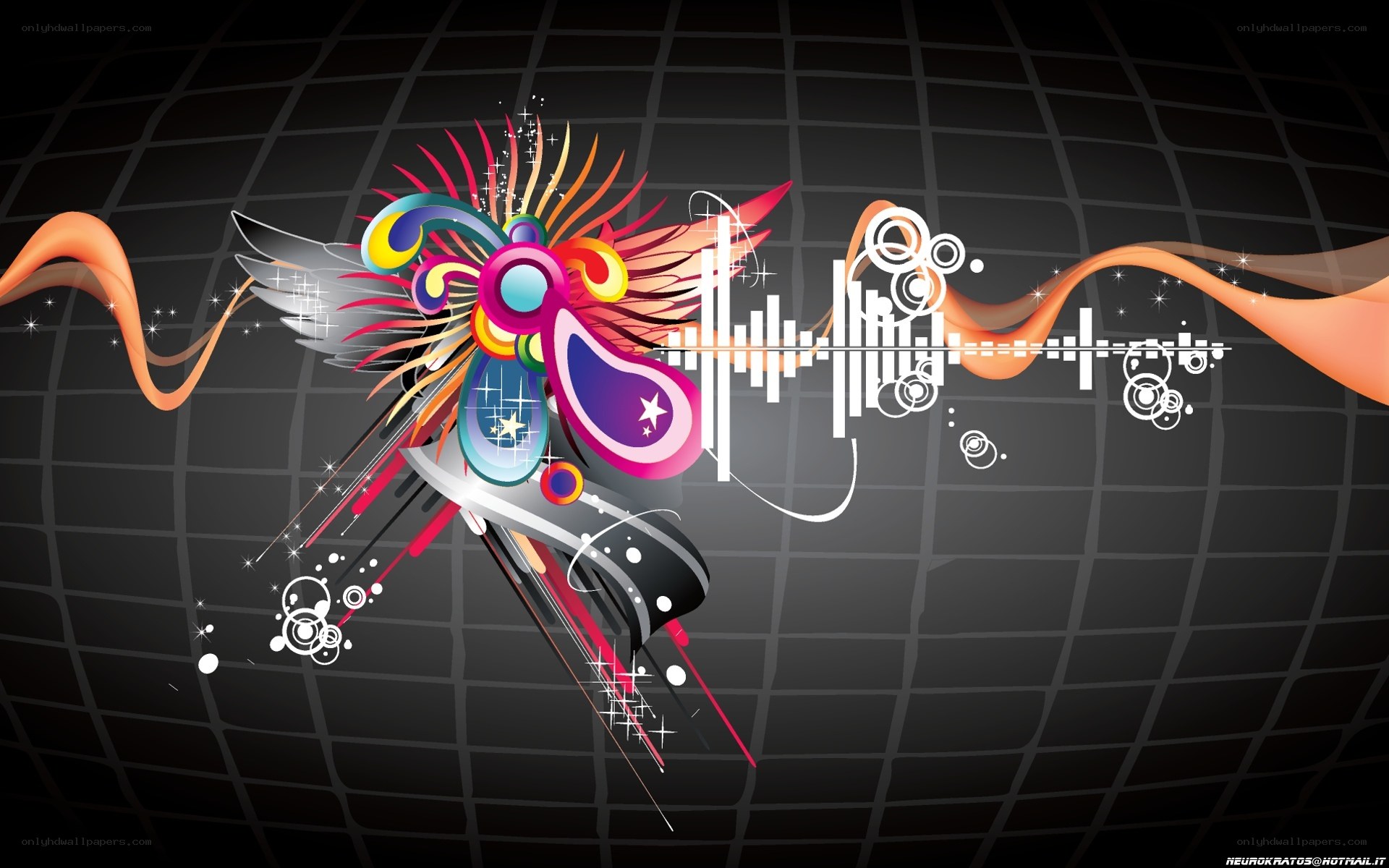colorful music abstract design