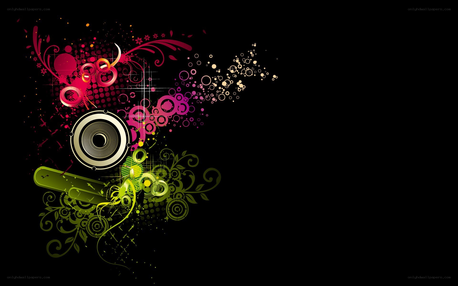 colorful music abstract design