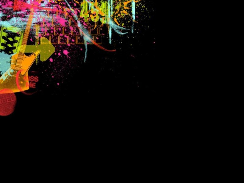colorful music art collage