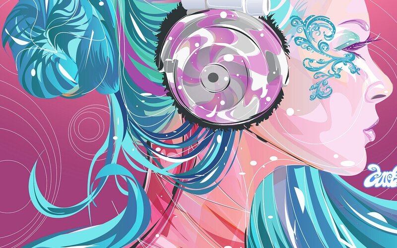 colorful music art illustration