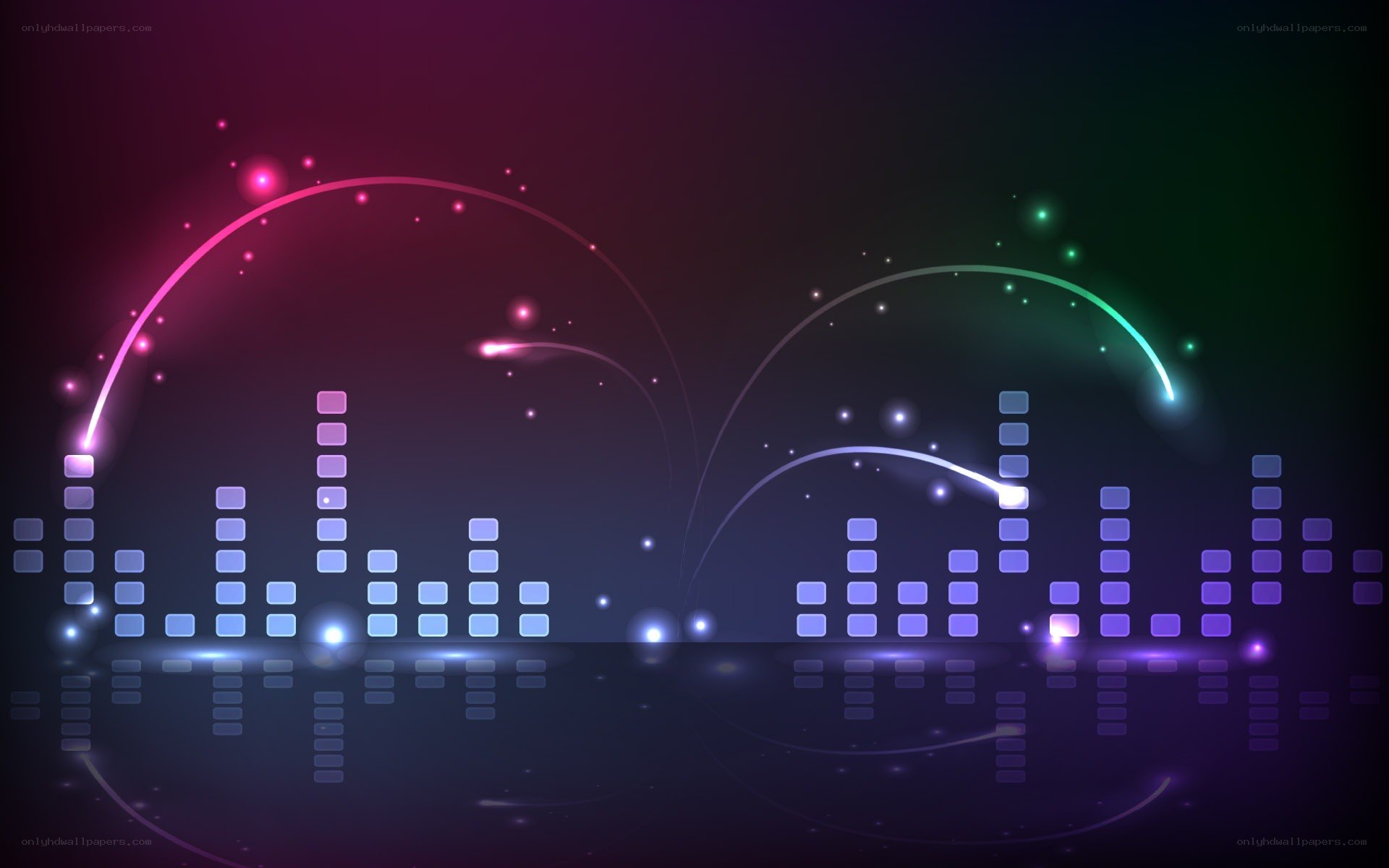 colorful music equalizer animation