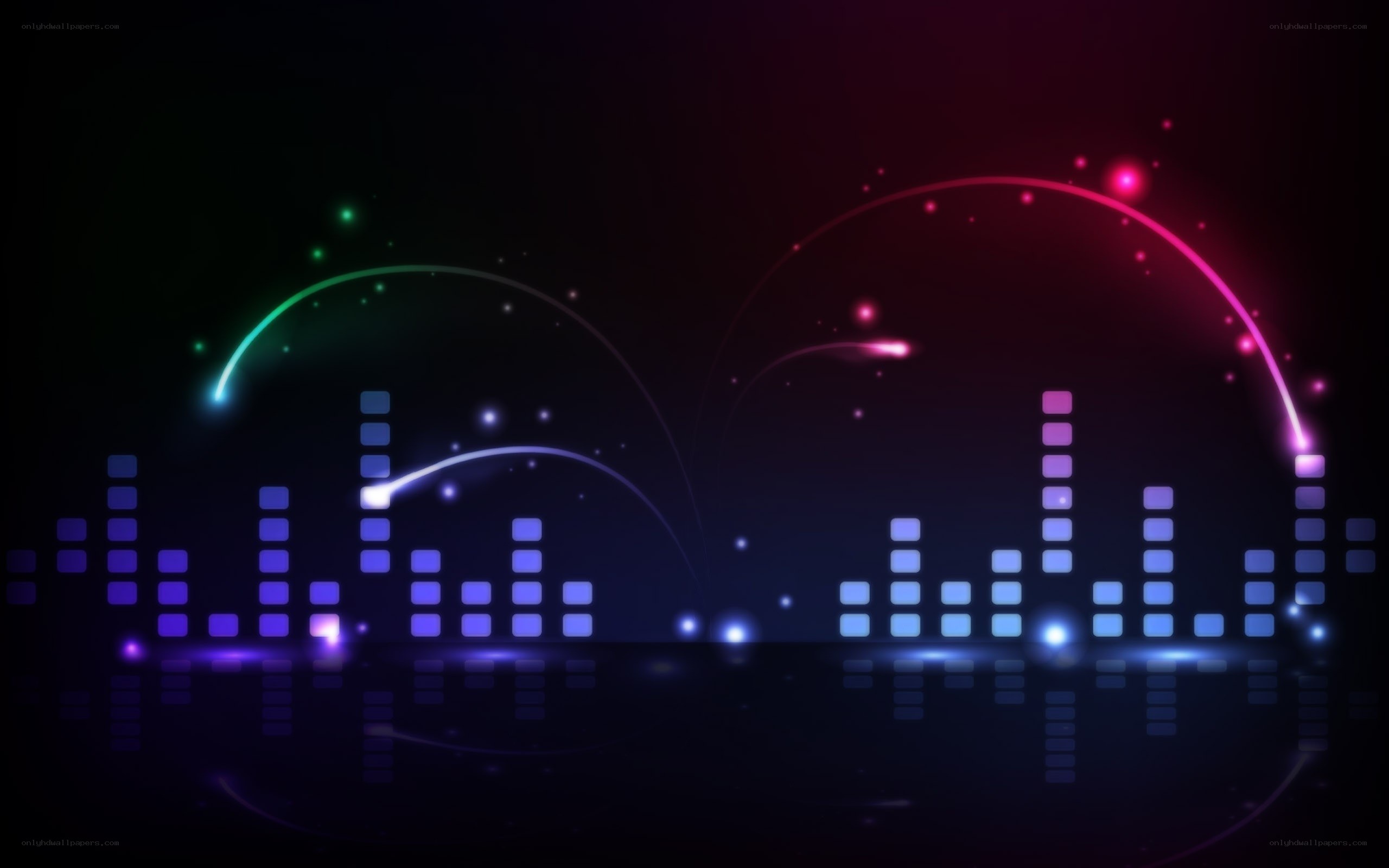 colorful music equalizer animation