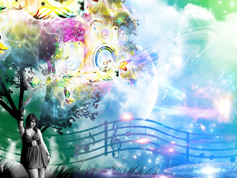 colorful music fantasy scene