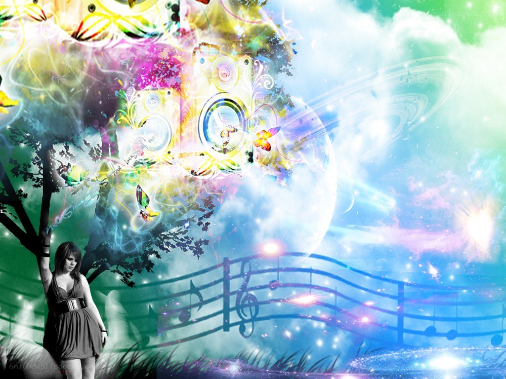 colorful music fantasy scene