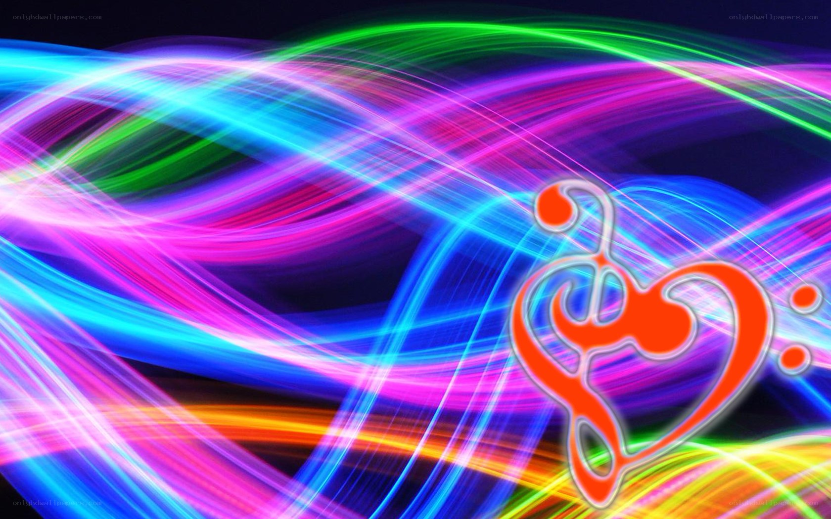 colorful music light trails