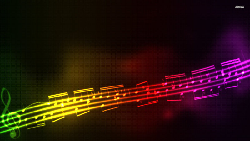 Colorful Music Notes — Yellow