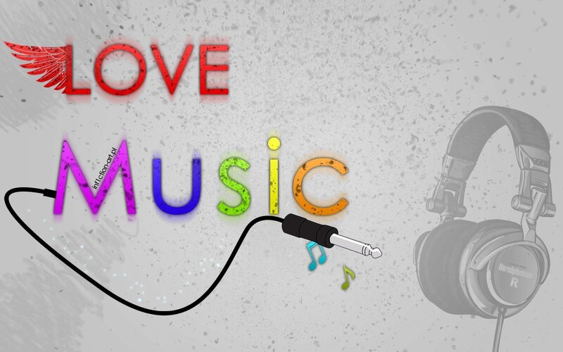 Colorful Music Text — Gray
