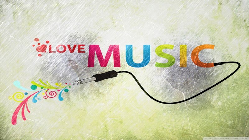 Colorful Music Text — Green