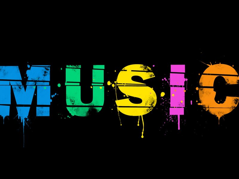 Colorful Music Text