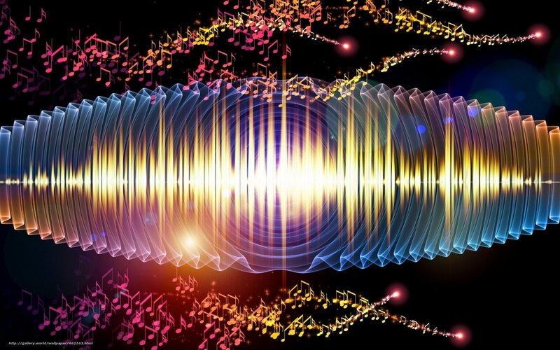 Colorful music wave animation