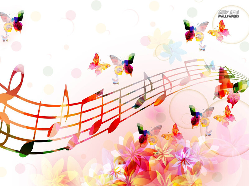 Colorful Musical Notes — Pink