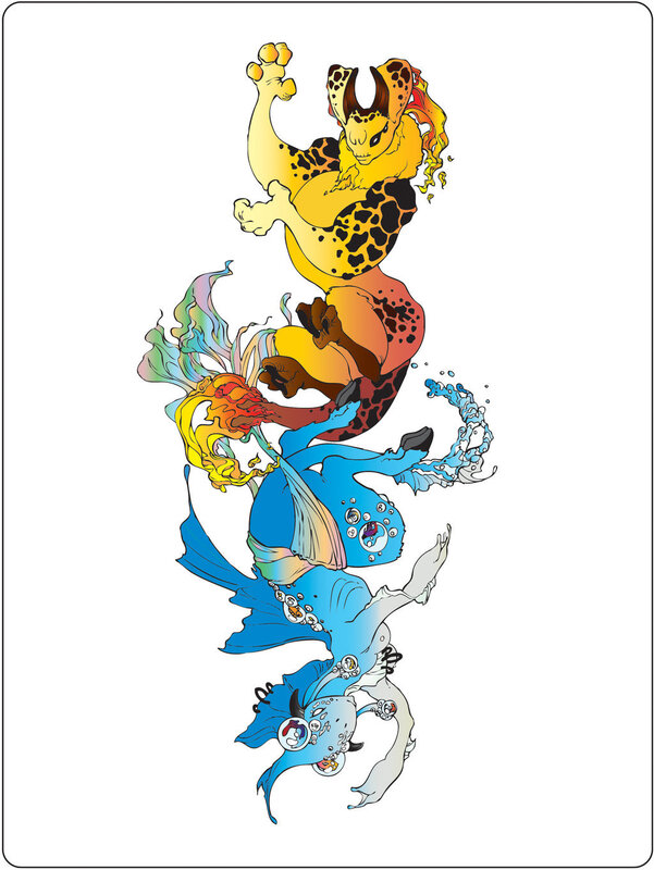 colorful mythical creatures