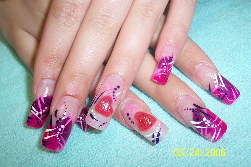 colorful nail art design
