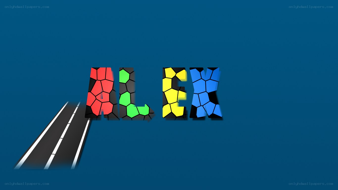 Colorful name animation with road