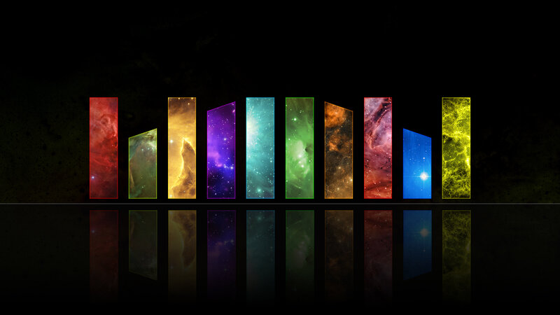 Colorful nebula bars