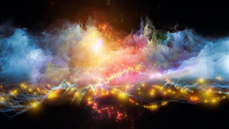 Colorful Nebula Cloud — Blue, Dramatic