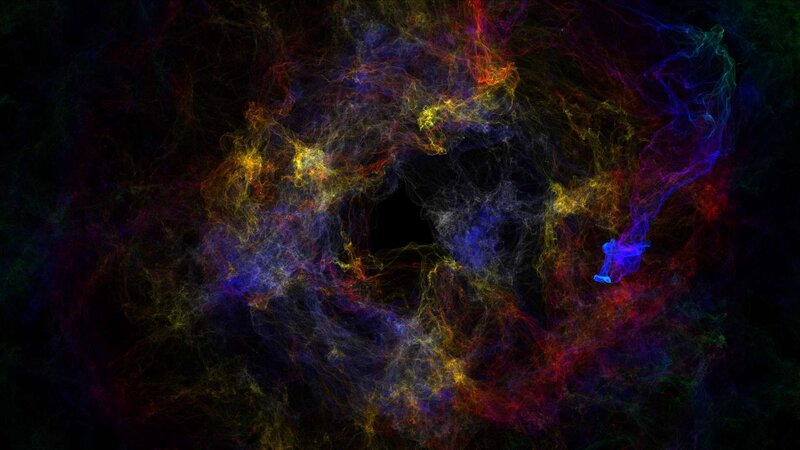 Colorful Nebula Cloud — Blue