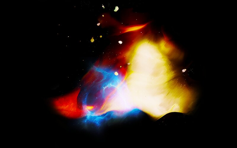 Colorful Nebula Cloud — Yellow