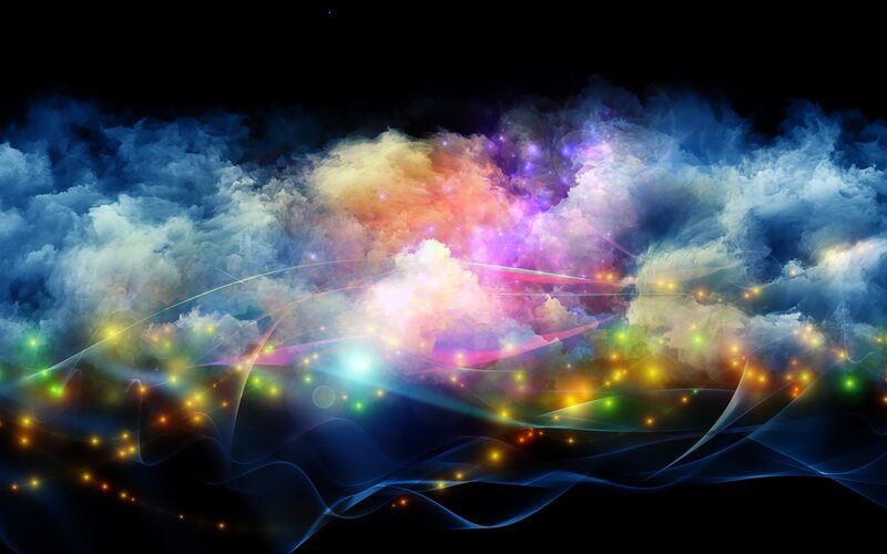 Colorful Nebula Clouds — Blue, Cosmic